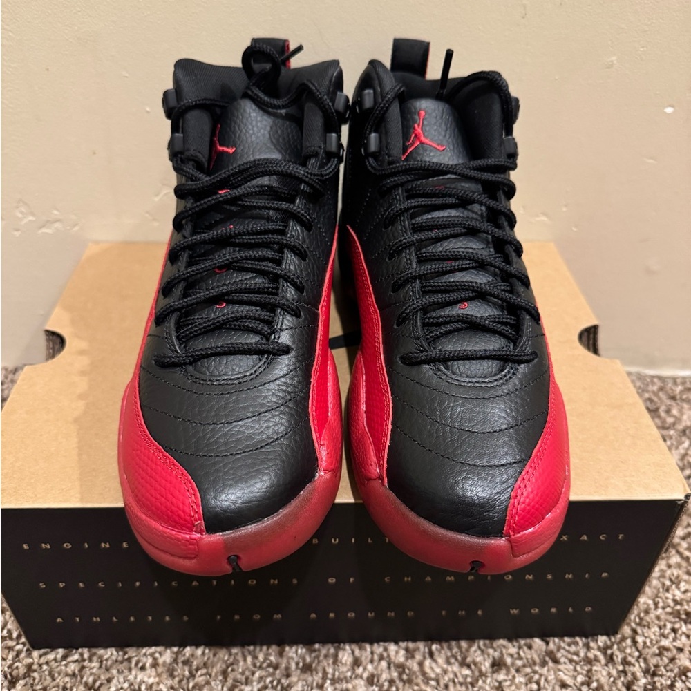 Air Jordan 12 Retro in Black and Varsity Red